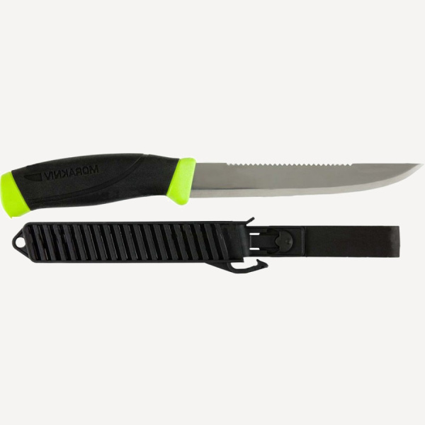 Нож Morakniv Fishing Comfort Scaler 150 (черный/салатовый; нержавеющая сталь)